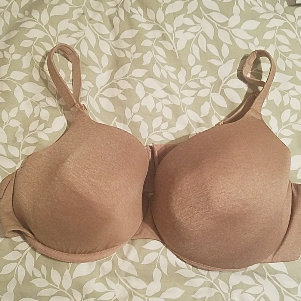 Cacique t-shirt bra in nude worn 2x